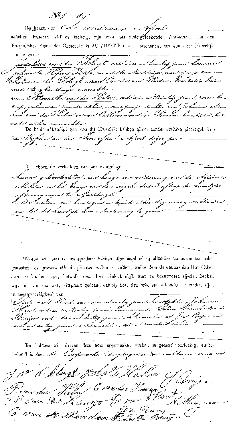 18850417 huw akte 1 Jacobus vd Klugt - Petronella vd Helm